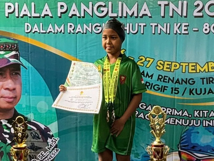 Prestasi Athaya Putri Surawijaya di Kejuaraan Renang Open Tournament Piala Panglima TNI 2025